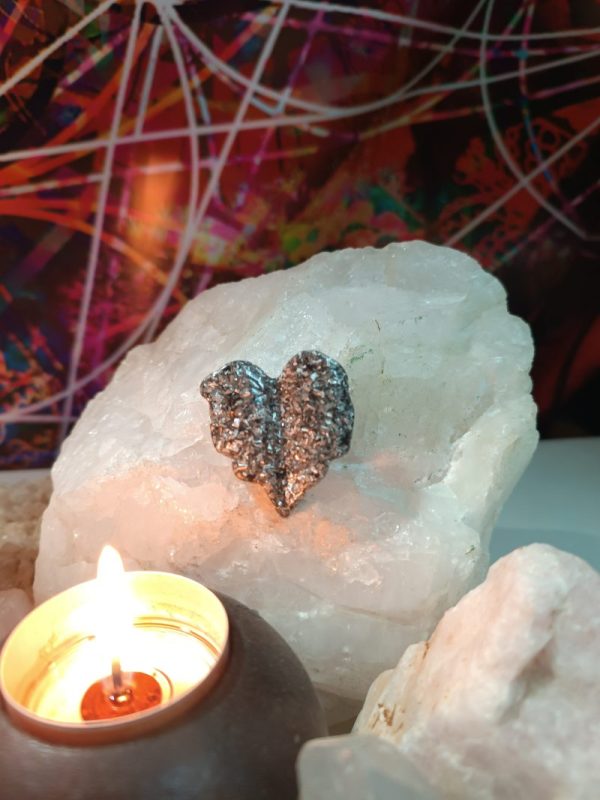 Orgonita Auténtica / Electronite Hoja Corazón decorativa