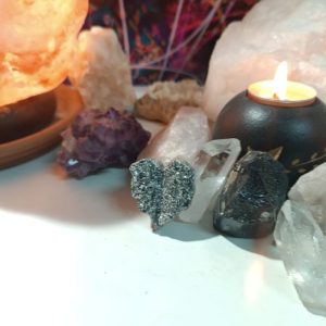 Orgonita Auténtica / Electronite Hoja Corazón decorativa