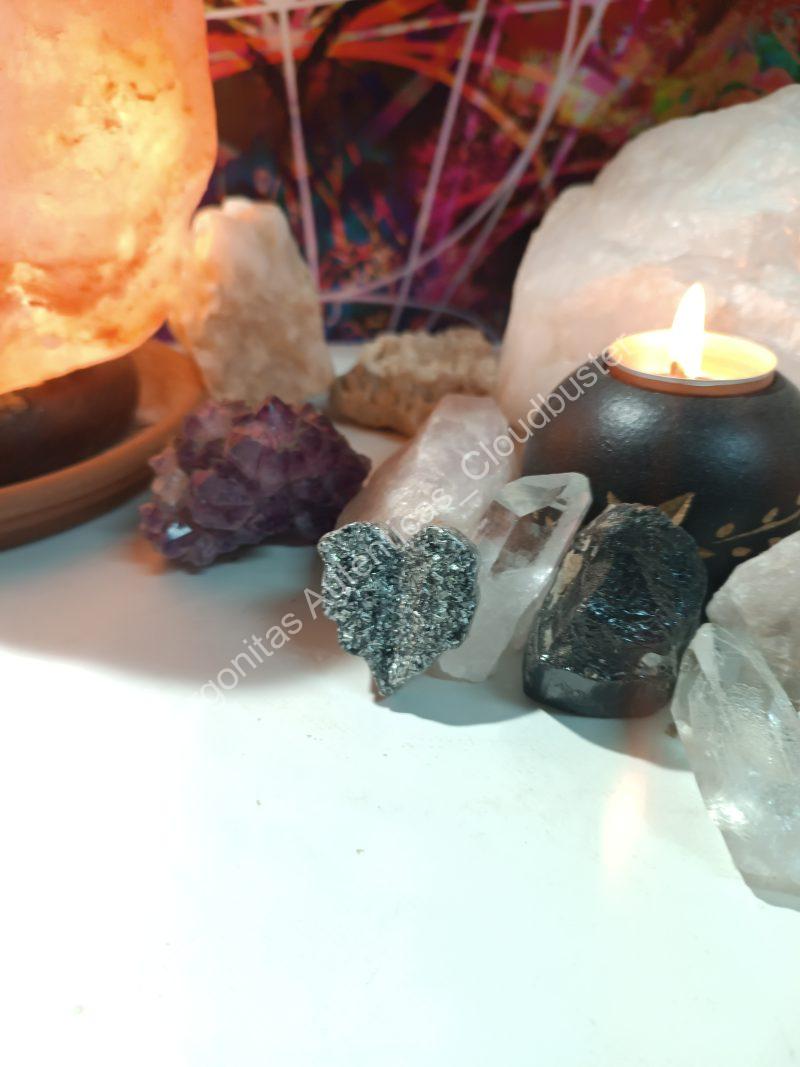 Orgonita Auténtica / Electronite Hoja Corazón decorativa - Imagen 2