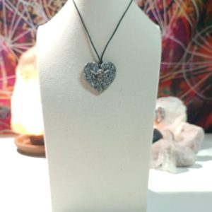 Orgonita Auténtica / Electronite Colgante Corazón con Angelito