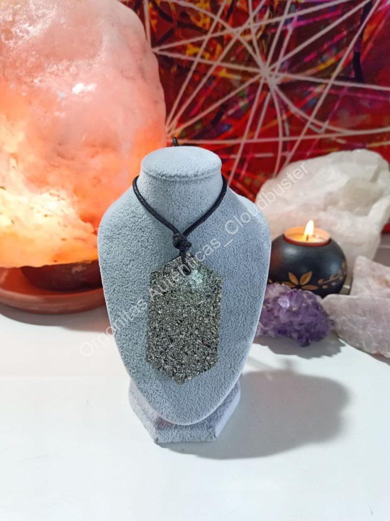 Orgonita Auténtica / Electronite Colgante Chapa Hexagonal. - Imagen 6