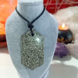 Orgonita Auténtica / Electronite Colgante Chapa Hexagonal.