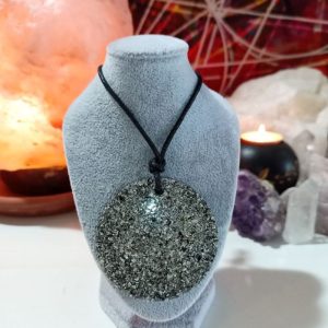 Orgonita Auténtica / Electronite Colgante Círculo Grande.