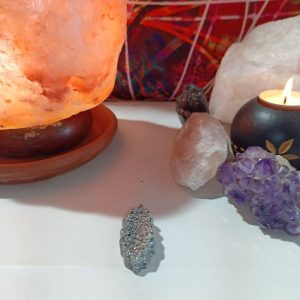 Orgonita Auténtica / Electronite Hoja Alargada decorativa con Picos