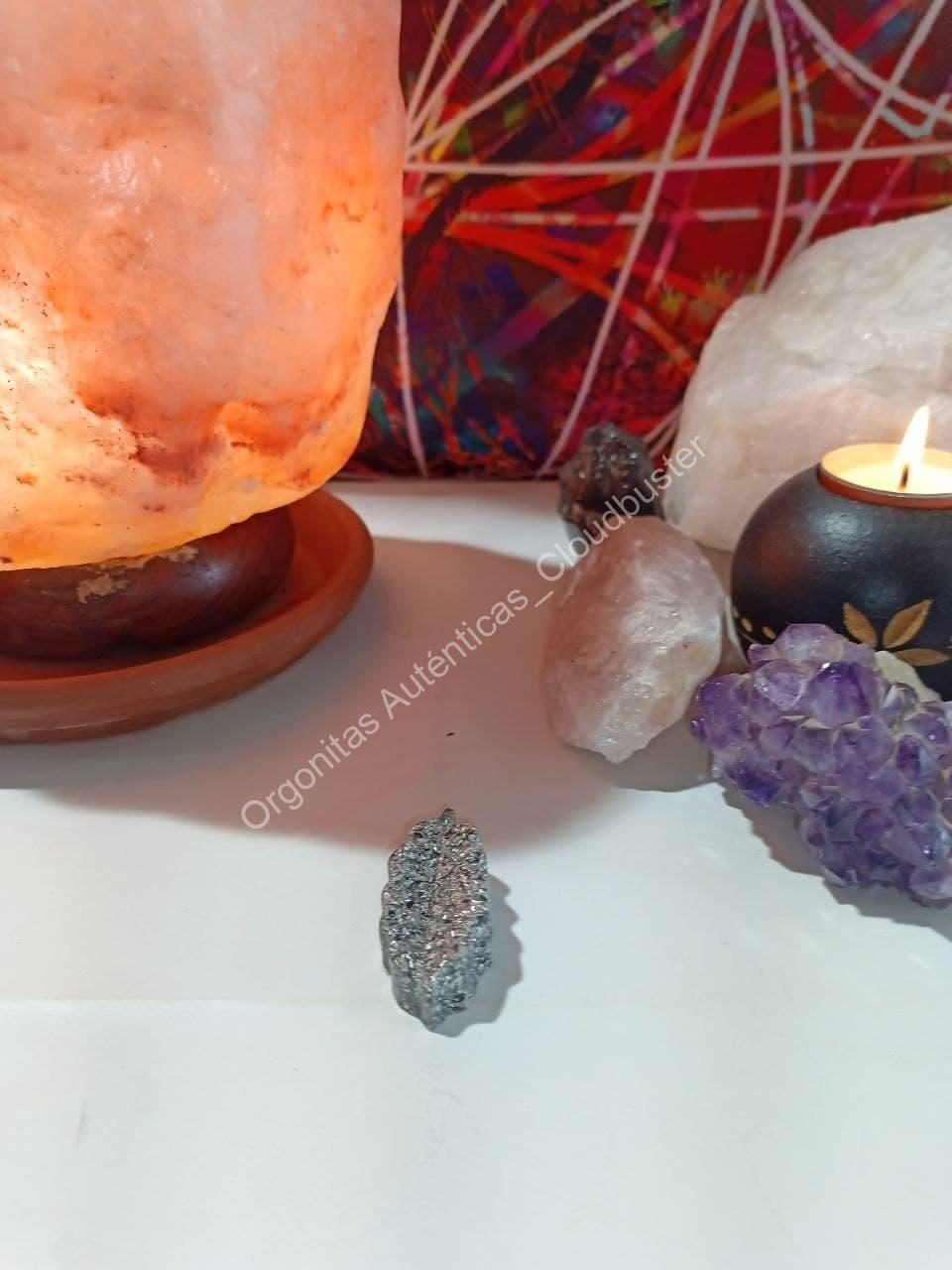 Orgonita Auténtica / Electronite Hoja Alargada decorativa con Picos - Imagen 3