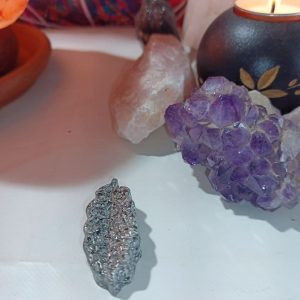 Orgonita Auténtica / Electronite Hoja Alargada decorativa con Picos