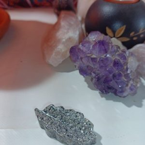 Orgonita Auténtica / Electronite Hoja Alargada decorativa con Picos