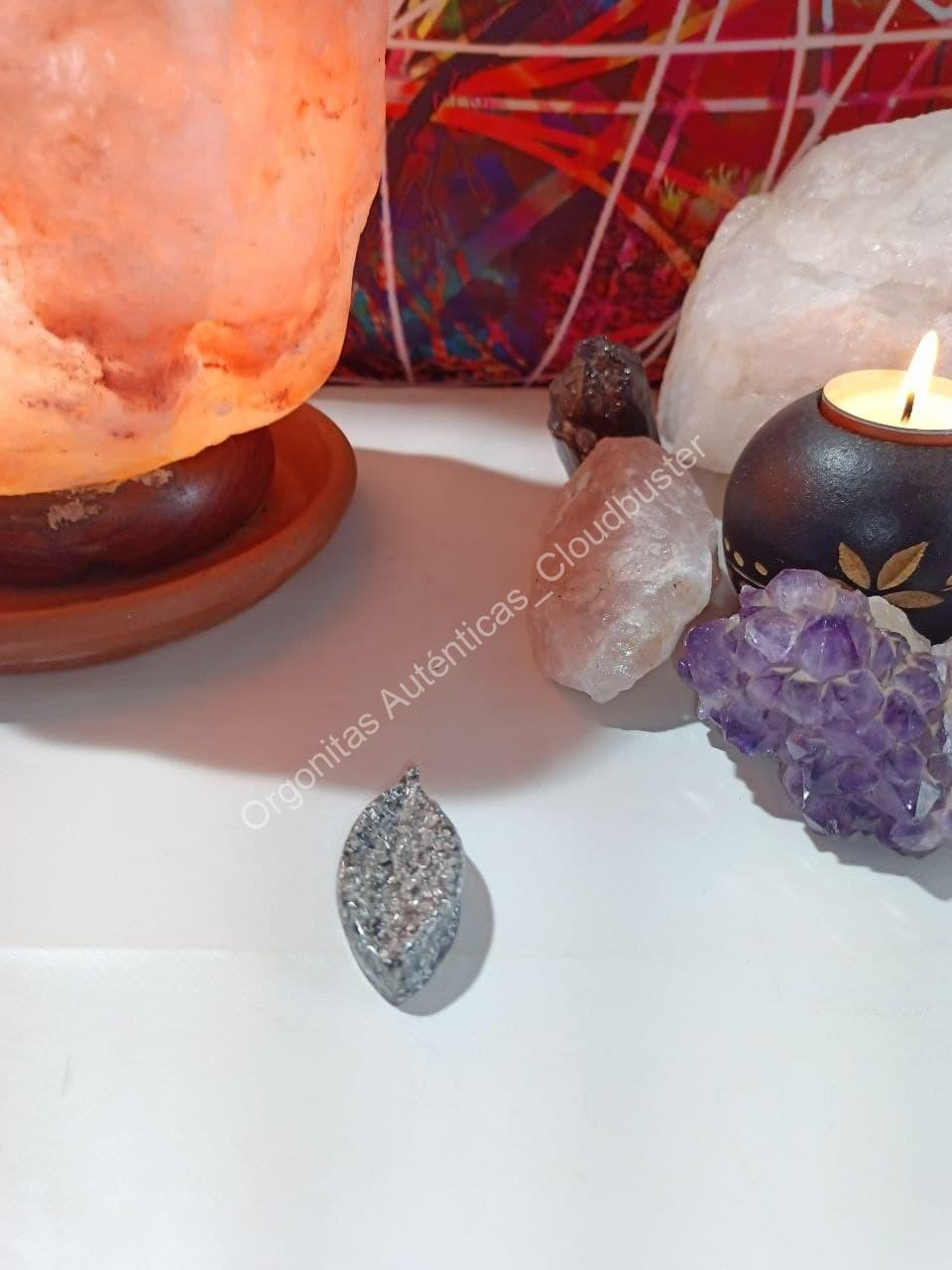 Orgonita Auténtica / Electronite Hoja Alargada decorativa punta - Imagen 3