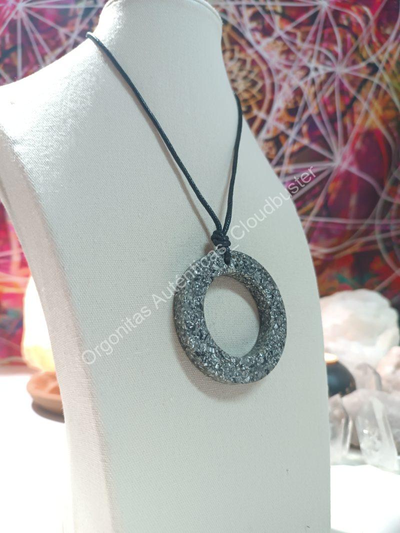 Orgonita Auténtica / Electronite Colgante Aro Grande. - Imagen 2