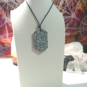 Orgonita Auténtica / Electronite Colgante Chapa Hexagonal.