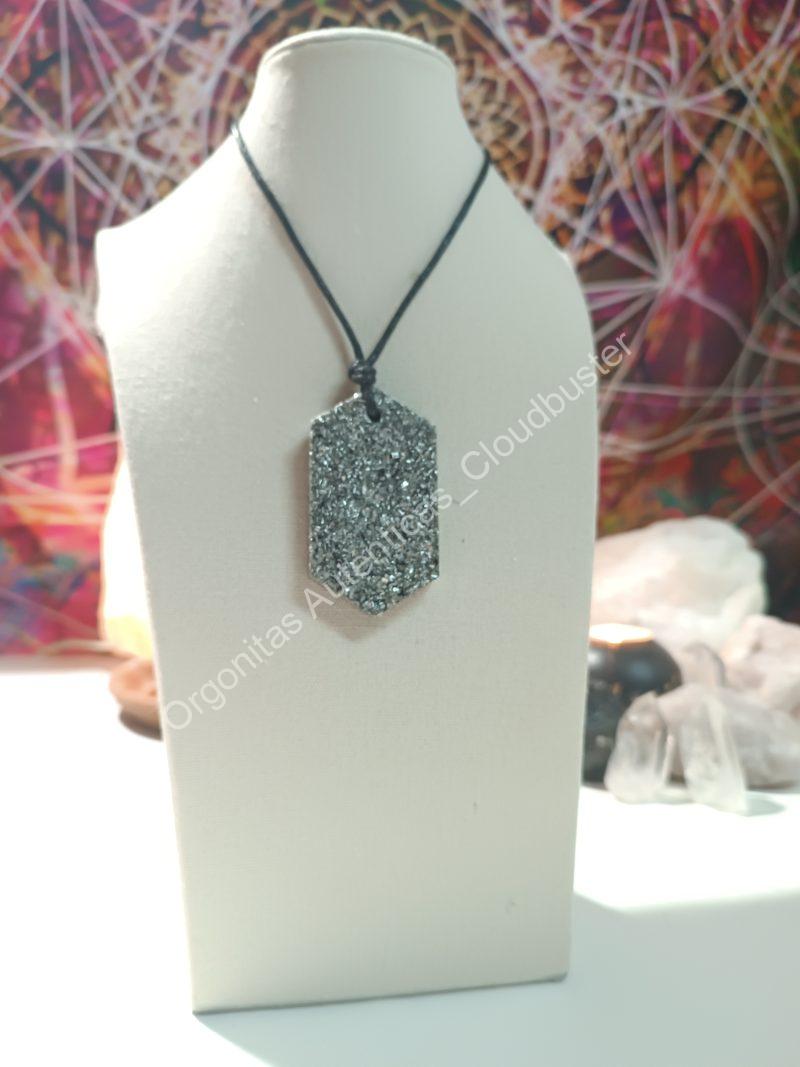 Orgonita Auténtica / Electronite Colgante Chapa Hexagonal. - Imagen 3