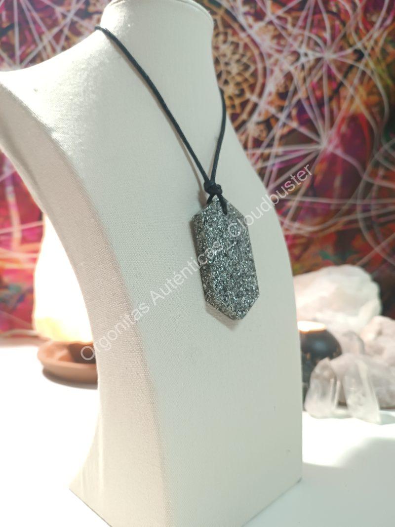 Orgonita Auténtica / Electronite Colgante Chapa Hexagonal. - Imagen 2