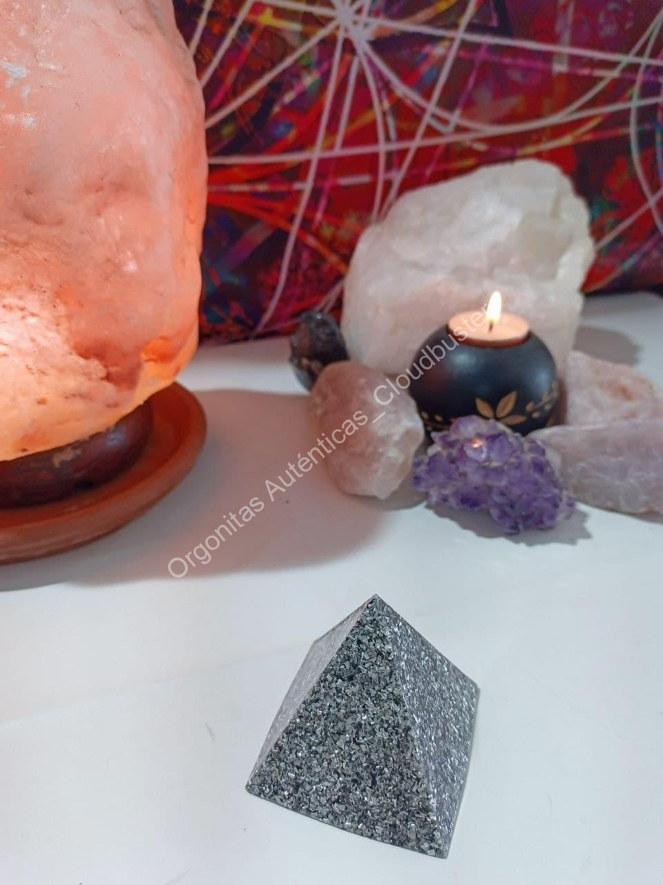 Orgonita Auténtica / Electronite Pirámide Mediana 4 lados - Imagen 3