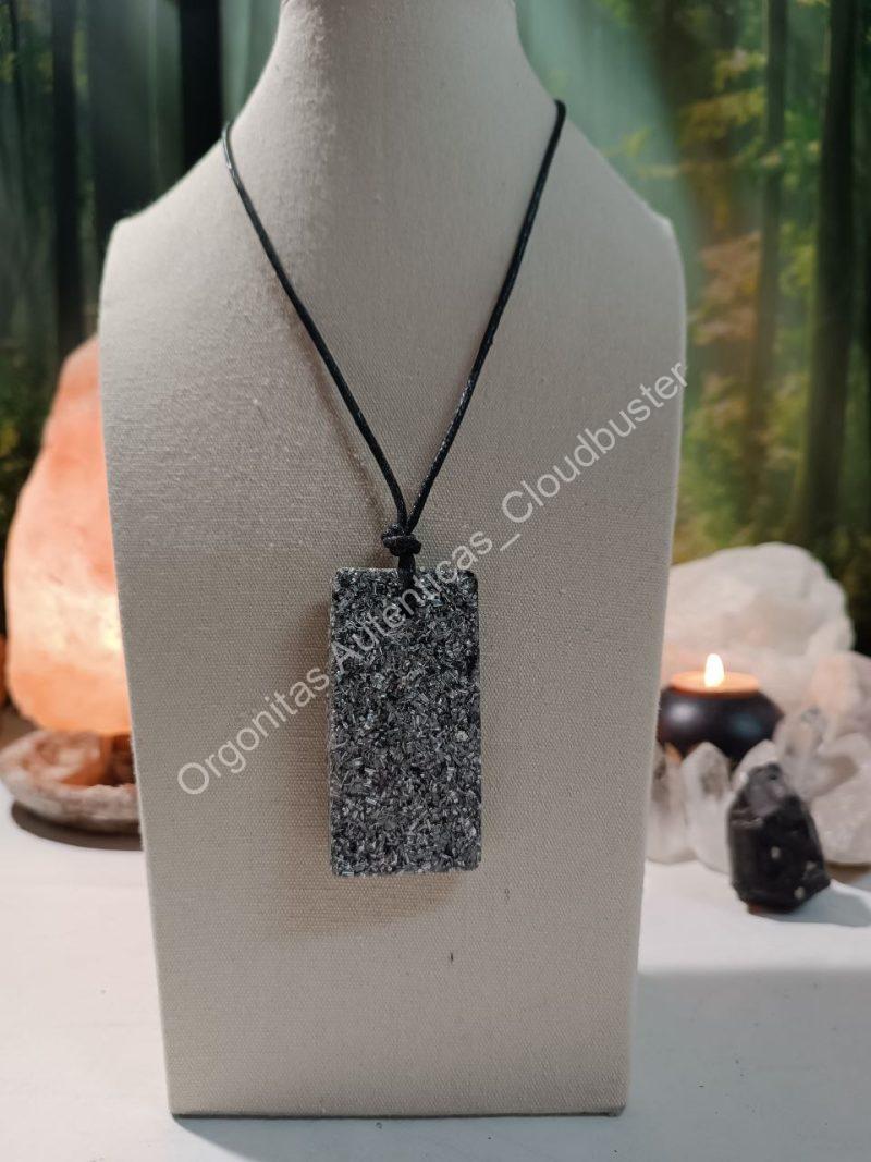 Orgonita Auténtica / Electronite Colgante Chapa Rectangular.