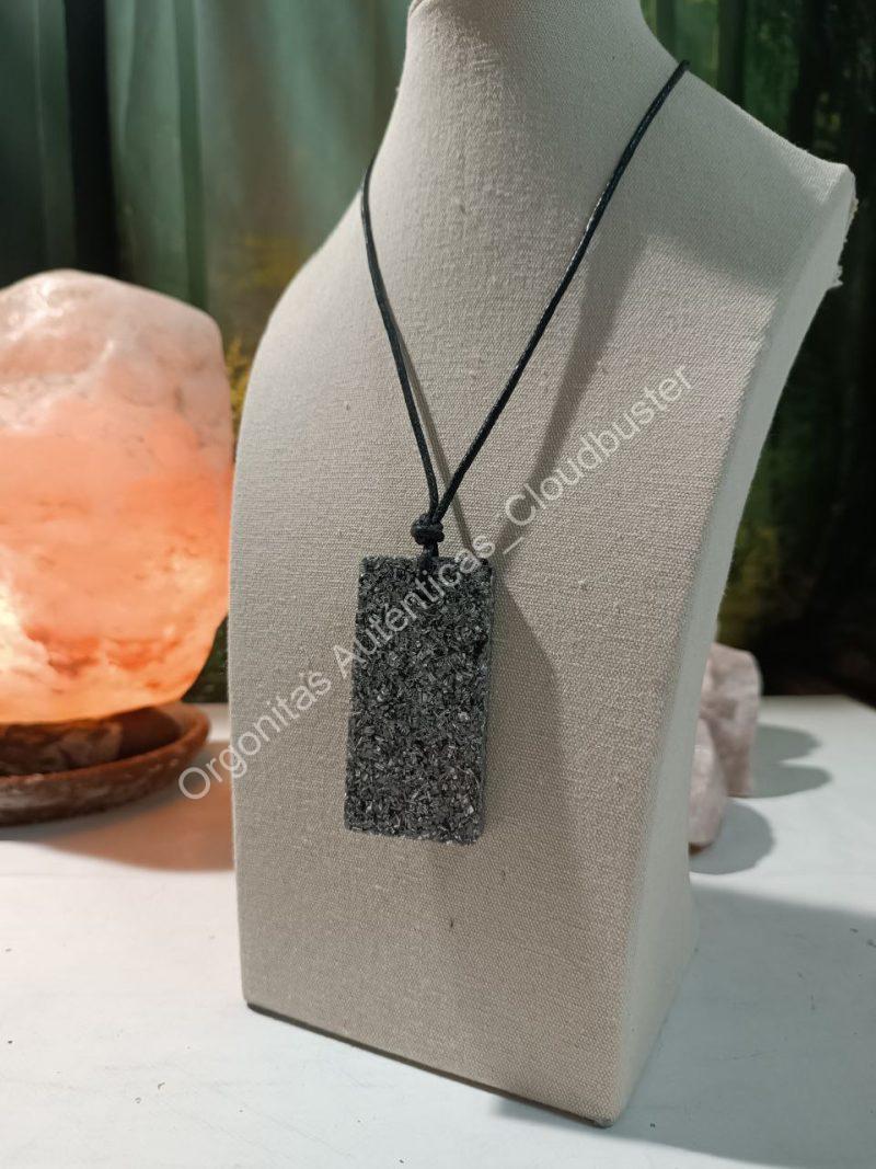 Orgonita Auténtica / Electronite Colgante Chapa Rectangular. - Imagen 3