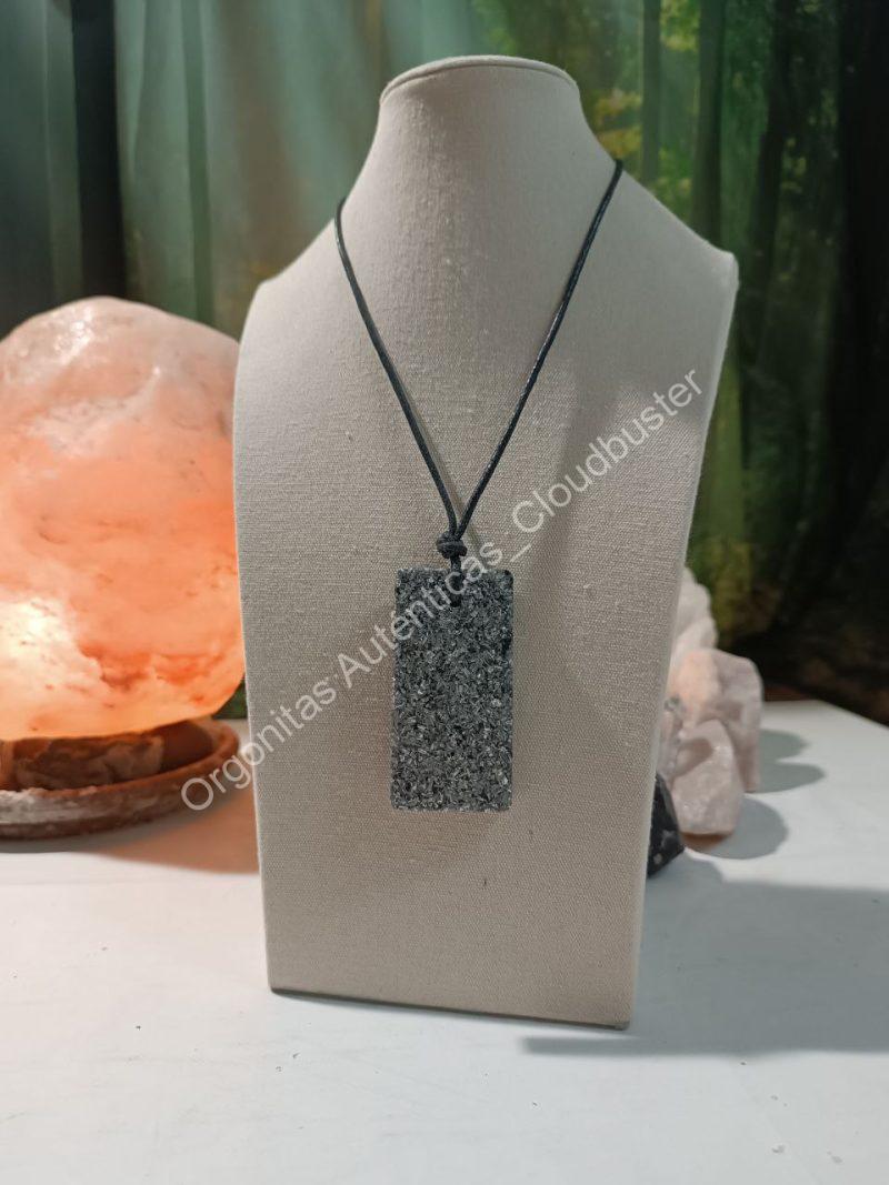 Orgonita Auténtica / Electronite Colgante Chapa Rectangular. - Imagen 4