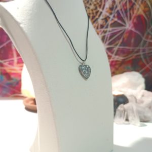 Orgonita Auténtica / Electronite Colgante Corazón. Grande y Pequeño.