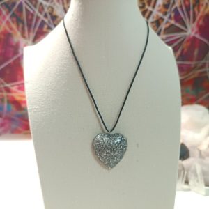 Orgonita Auténtica / Electronite Colgante Corazón. Grande y Pequeño.