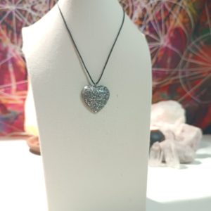 Orgonita Auténtica / Electronite Colgante Corazón. Grande y Pequeño.