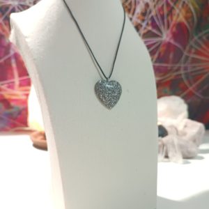 Orgonita Auténtica / Electronite Colgante Corazón. Grande y Pequeño.