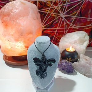 Colgante Orgonita Auténtica Magnetita Hada 2 Alas