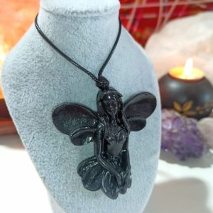 Colgante Orgonita Auténtica Magnetita Hada 2 Alas