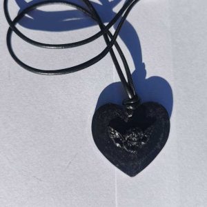 Colgante Corazón Ángel Orgonita Auténtica MAGNETITA