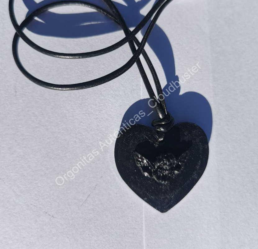 Colgante Corazón Ángel Orgonita Auténtica MAGNETITA - Imagen 4