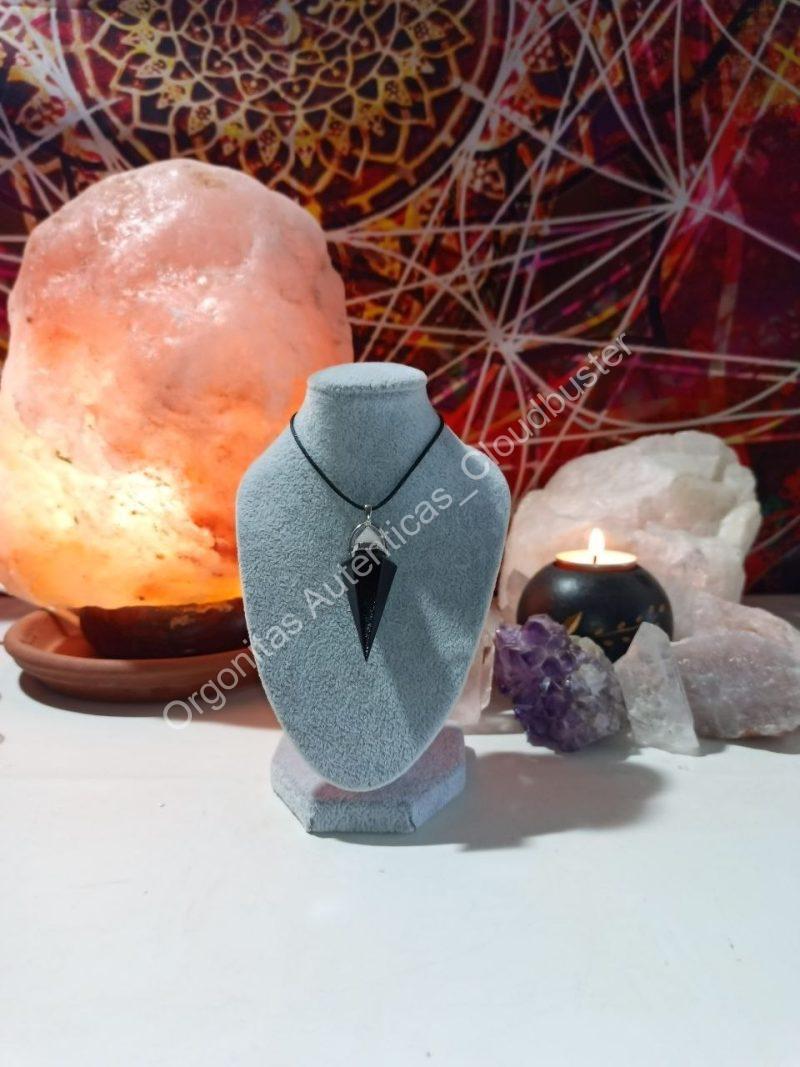 Colgante pirámide de MAGNETITA y punta de cuarzo - Imagen 2