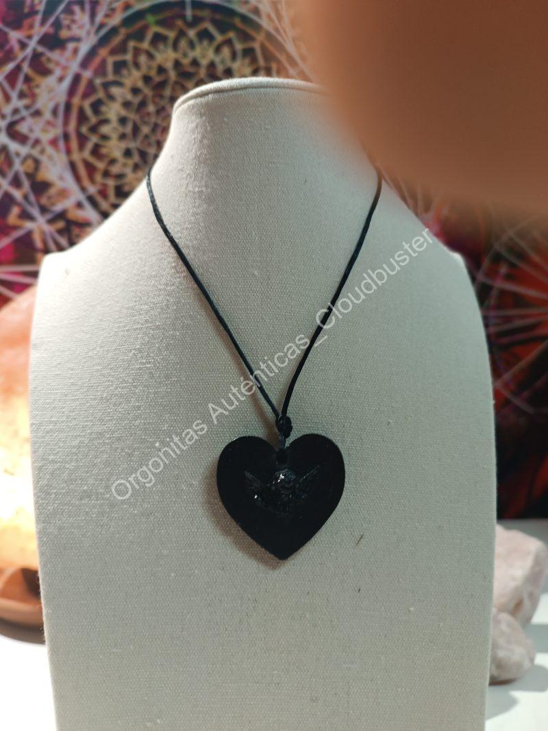 Colgante Corazón Ángel Orgonita Auténtica MAGNETITA