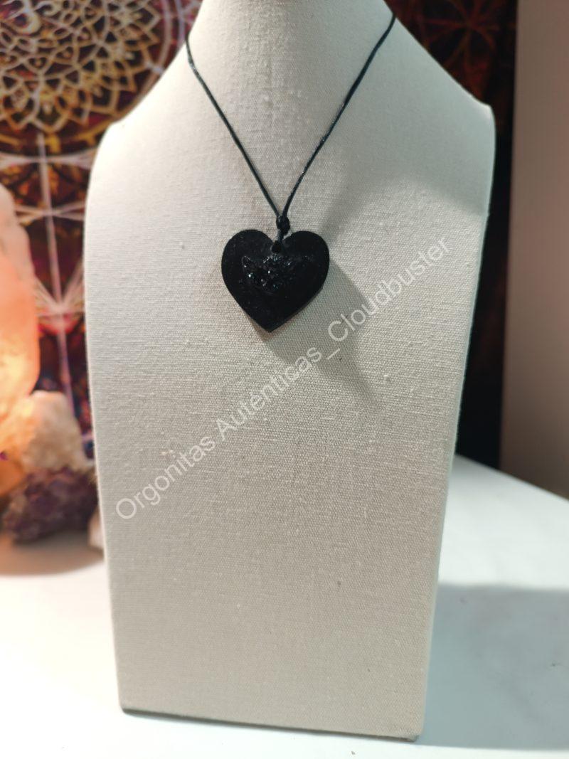 Colgante Corazón Ángel Orgonita Auténtica MAGNETITA - Imagen 2
