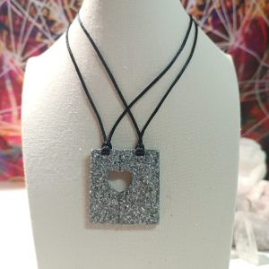 Orgonita Auténtica / Electronite colgante corazón divisible