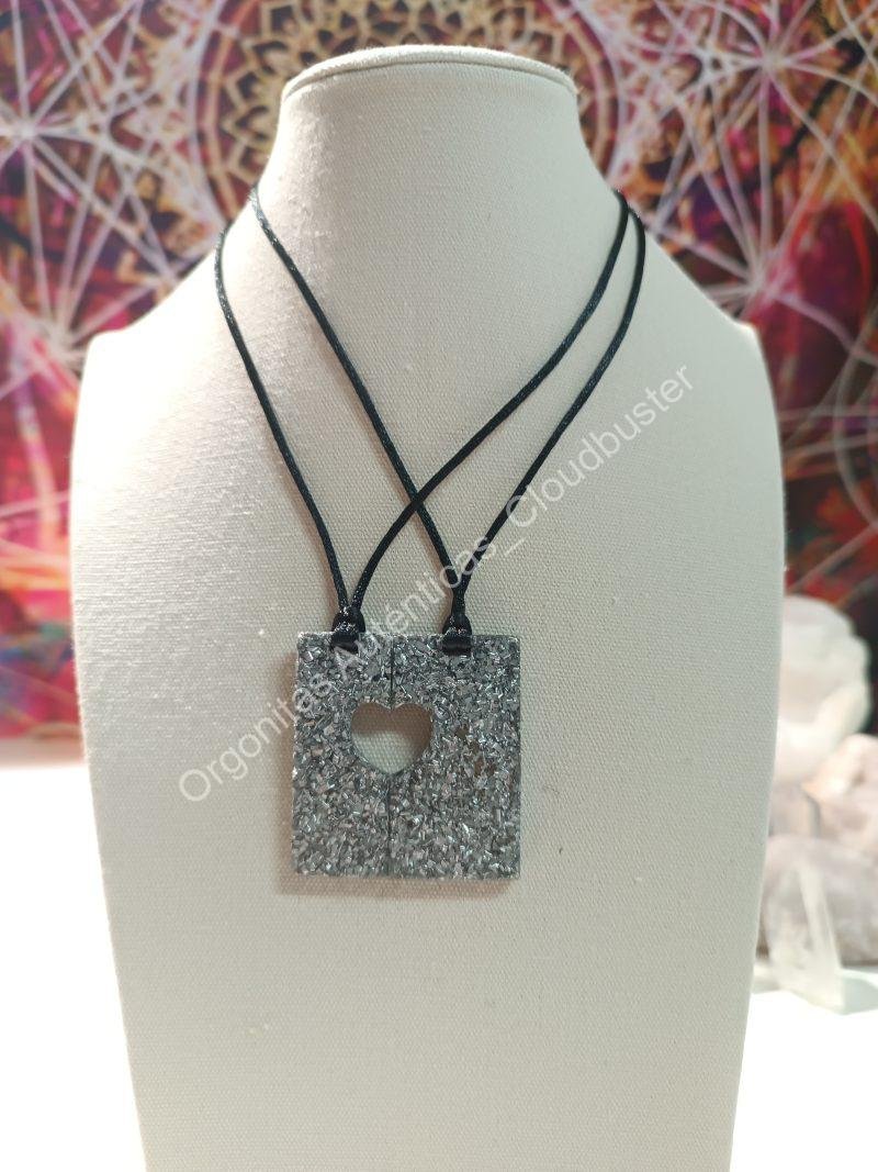 Orgonita Auténtica / Electronite colgante corazón divisible