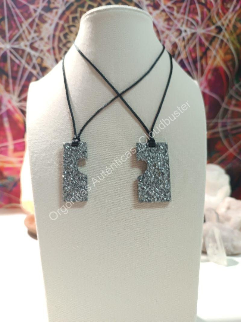 Orgonita Auténtica / Electronite colgante corazón divisible - Imagen 2