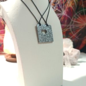 Orgonita Auténtica / Electronite colgante corazón divisible