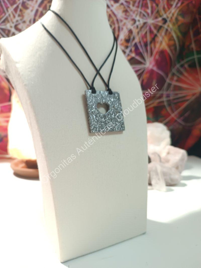 Orgonita Auténtica / Electronite colgante corazón divisible - Imagen 3