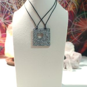 Orgonita Auténtica / Electronite colgante corazón divisible