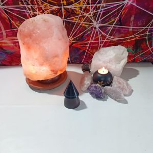 Orgonita Auténtica VIRUTA DE HIERRO Pirámide Cono y punta de Magnetita