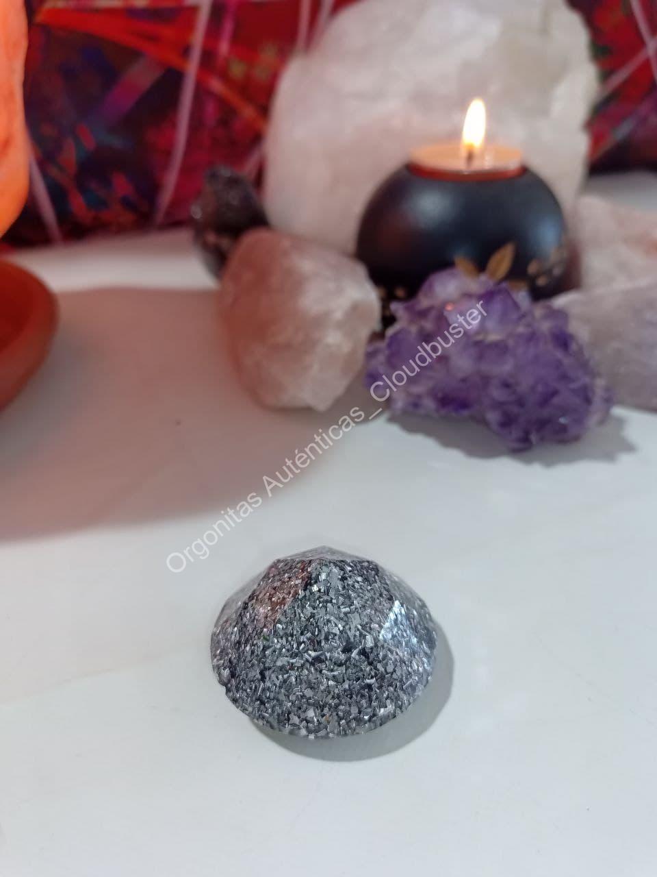 Orgonita Auténtica / Electronite Pirámide formato diamante Grande - Imagen 2