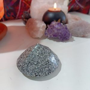 Orgonita Auténtica / Electronite Pirámide formato diamante Grande