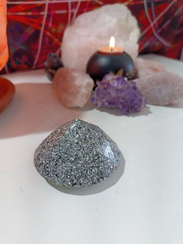 Orgonita Auténtica / Electronite Pirámide formato diamante Grande