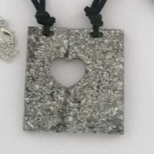 Orgonita Auténtica / Electronite colgante corazón divisible