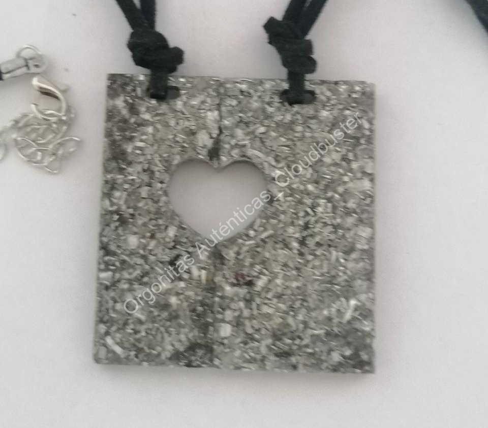 Orgonita Auténtica / Electronite colgante corazón divisible - Imagen 6