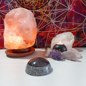 Orgonita Auténtica viruta de hierro y aluminio Semiesfera