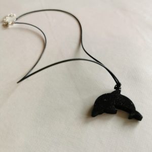 Colgante Delfín Magnetita Orgonita Auténtica