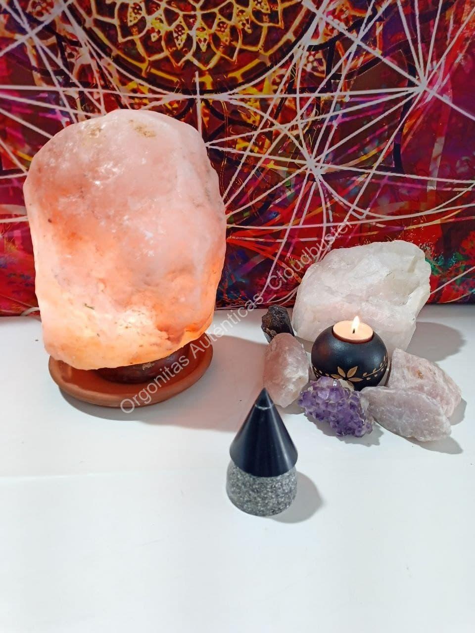 Orgonita Auténtica VIRUTA ALUMINIO con punta de Magnetita Pirámide Cono pequeña - Imagen 2