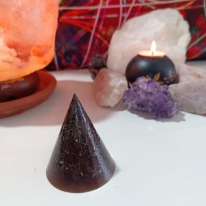 Orgonita Auténtica VIRUTA DE HIERRO Pirámide cono