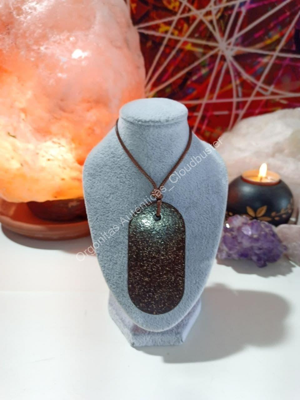 Orgonita Auténtica VIRUTA PEQUEÑA DE HIERRO colgante Chapa Militar - Imagen 3