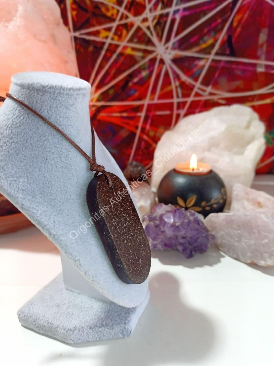 Orgonita Auténtica VIRUTA PEQUEÑA DE HIERRO colgante Chapa Militar - Imagen 2