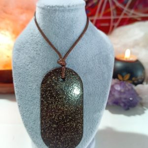 Orgonita Auténtica VIRUTA PEQUEÑA DE HIERRO colgante Chapa Militar